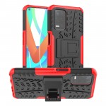 Suitable for OPPO series REALME V13 anti-fall bracket tire pattern 5G mobile phone shell two-in-one tpu soft shell