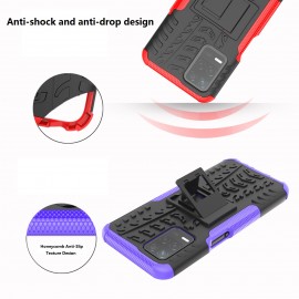 Suitable for OPPO series REALME V13 anti-fall bracket tire pattern 5G mobile phone shell two-in-one tpu soft shell