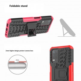 Suitable for OPPO series REALME V13 anti-fall bracket tire pattern 5G mobile phone shell two-in-one tpu soft shell