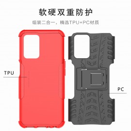 Suitable for OPPO series REALME V13 anti-fall bracket tire pattern 5G mobile phone shell two-in-one tpu soft shell