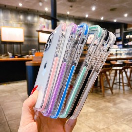 For 13Promax mobile phone case 12 double color acrylic thick transparent Cover For iphone11 protection Case