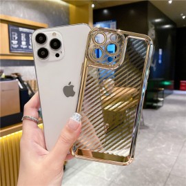 For IPhone13 carbon fiber series + Flash powder XR protective cover iPhone12promax hand chassis Case