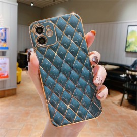 Luxury Pure Color Plating Lambskin Phone Case Cover Protection Case for Samsung S30ULTRA S30/S21 S30Plus/S21plus S30ULtra/S21ULt