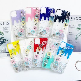 Smile face bracelet gradient phone case for Apple XMAX flash powder transparent For IP 13 protective case