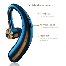 F18 Sport Earphone,True Wireless Single Business Earbud,Voice Control, Call Driver Headset,Rotate With Mic