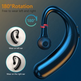 F18 Sport Earphone,True Wireless Single Business Earbud,Voice Control, Call Driver Headset,Rotate With Mic