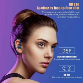 F18 Sport Earphone,True Wireless Single Business Earbud,Voice Control, Call Driver Headset,Rotate With Mic