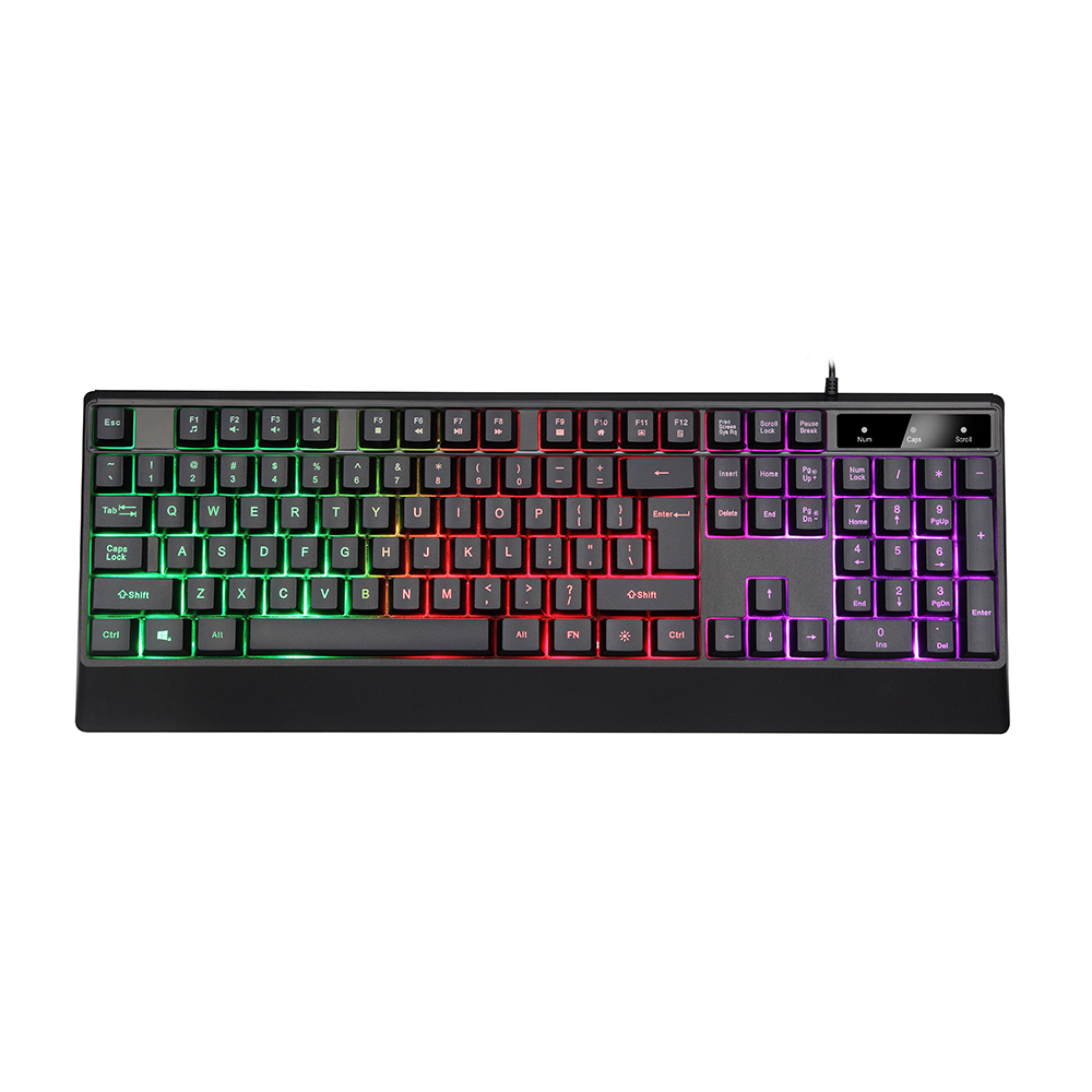 Popular RGB Keyboard Gamer Keyboard Black USB Wired Custom Keyboard