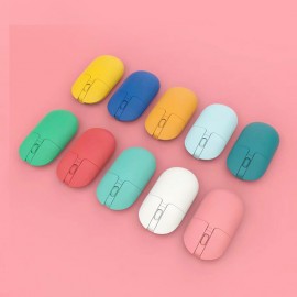 2.4G Wireless Optical Colorful Slim Mouse Customized Type C Cheap Computer Mouse  with logo for promotion