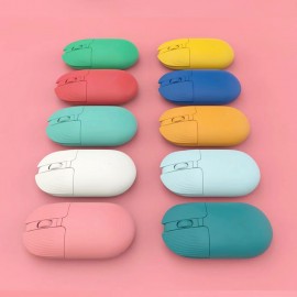 2.4G Wireless Optical Colorful Slim Mouse Customized Type C Cheap Computer Mouse  with logo for promotion