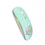 Custom Printing 2.4GHz Wireless Mouse Slim LED Light Gaming Mouse for PC Laptop Home Office