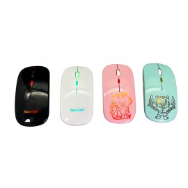 Custom Printing 2.4GHz Wireless Mouse Slim LED Light Gaming Mouse for PC Laptop Home Office